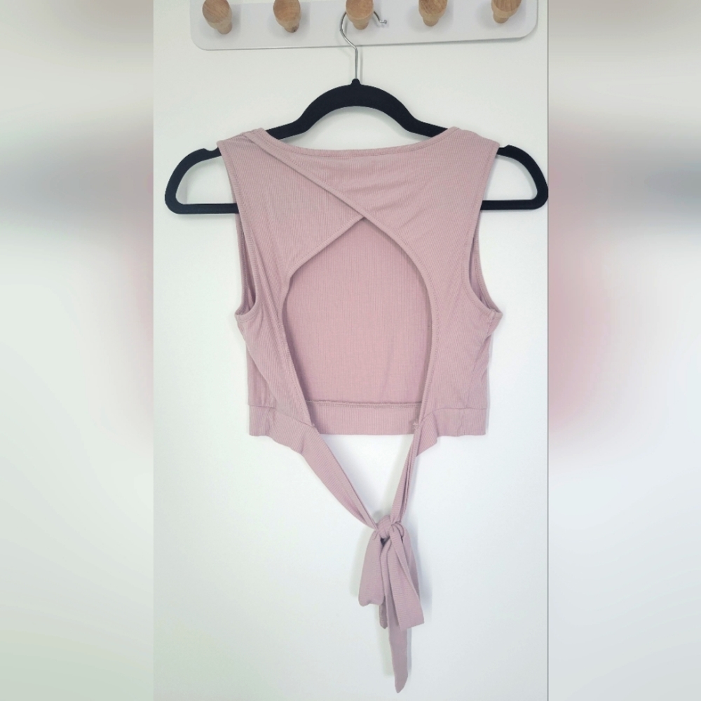 Backless Tie Back Crop Top